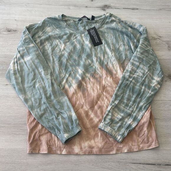 AnyBody Regular Cozy Knit Tie-Dye Top and Jogger Set Sage/Toffee XS NWT IN PKG - Picture 6 of 12